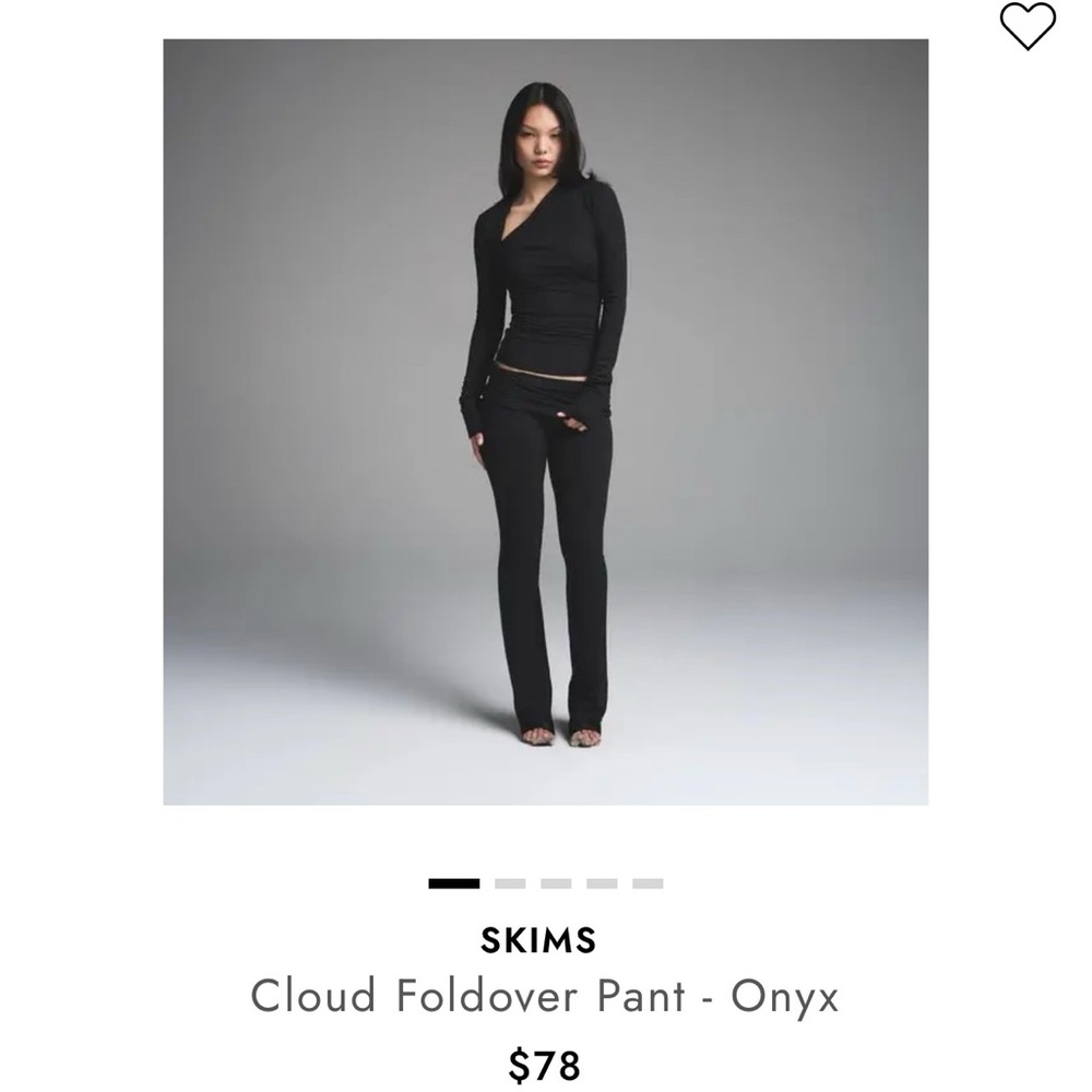SKIMS Cloud Foldover Pant - Onyx - L